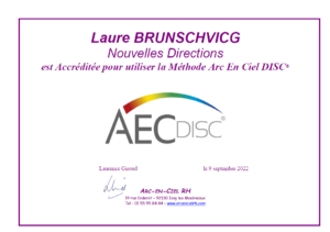 Accréditation à la méthode AEC DISC de Laure Brunschvicg