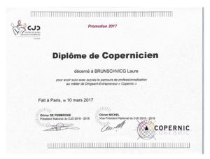 Diplôme de Copernicien, dirigeant entrepreneur de Laure Brunschvicg